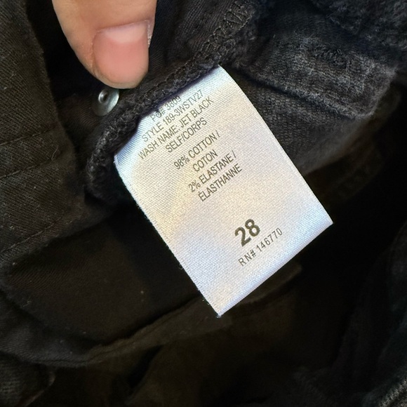 RE/DONE High Rise Stove Pipe Jeans in Jet Black Size 28 - Picture 6 of 8